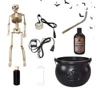 Floating Cauldron Potion - Mist Maker Fogger with Black Witch Cauldron | Party Decoration Spooky Prop for Festive Home Indoor Kitchen Mantel Garden Table Yard