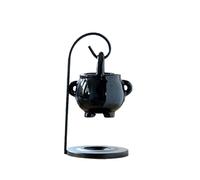 Floating Ceramic Fragrance Oil Burner Witch Cauldron - Aroma Lamp for Essential Oils, Oil Vaporizer with Tea Light Holder - Oil Burner for Meditation, Wellness, Esoteric, Halloween, Rituals & Gift