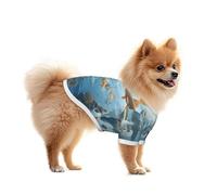 Floating City of Fish Schools in The Clouds Cute Dog and Cat T-Shirt - Soft and Breathable Pet Apparel for Small to Large Dogs and Cats