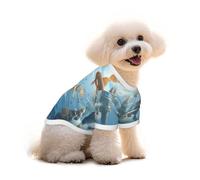 Floating City of Fish Schools in The Clouds Dog T-Shirt Clothes Apparel Puppy Vest Pet and Elastic Tank Top Clothing, Dogs Cats Pullovers Cute Breathable Soft Large