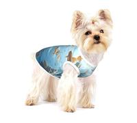 Floating city of fish schools in the clouds Premium Dog Tshirt - Soft 100% Cotton Ropa Para Perros, Perfect for Small to Medium Dogs, Stylish and Comfortable Shirts for Dogs L