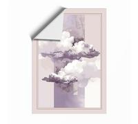 Floating Clouds Minimalist Unframed Wall Art Print A4 (29.7×21cm), Wall Decor for Living Room, Bedroom, Office & Home, Art Gift