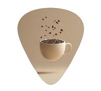 Floating coffee cup Guitar picks in thin, medium, and thick sizes, 12-piece set, suitable for electric guitar and various instruments