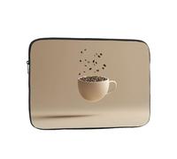 Floating coffee cup Patterned 12 inch Portable Laptop Bag - Perfect for Business, Travel, School, Office Shockproof Laptop Inner Pocket