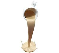 Floating Coffee Cup Sculpture Resin Coffee Cup Spilled Coffee Cup Funny Statue Kitchen Home Decoration Ornaments 3 Colors (Beige)