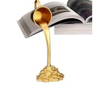 Floating Coffee Mug, Coffee Bar, Floating Pour Gold Coin Cup Ornament, Resin Pouring Splash Cafe Novelty, Funny Pouring Splash Table Sculpture for Home, Studio and Cafe