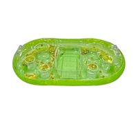 Floating Cool Box, Eight Drink Holders with Handle and Glitter Confetti, Thirty-Nine Times Twenty-Two Centimetres, Inflatable Pool Float Drink Holder - For Lake Cold Drinks Sunglasses
