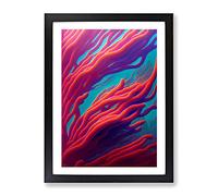 Floating Coral Framed Print | A4 Black Framed Wall Art | Ready to Hang | Modern Nature Picture | Living Room Bedroom Lounge Office