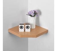 Floating Corner Wall Shelf White Lilac, Oak, Black MDF Wood Display Shelves