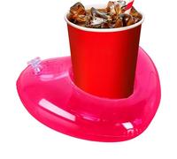 Floating Cup Holder - Inflatable Love Cup Holder, Floats For Drinks In The Pool, Lightweight Table With Heart Design PVC | Summer Holidays River Backyard Spa Hot Tub Acts