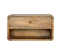 Floating Curve Open Slot Bedside Table
