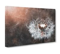 Floating Dandelion Seeds Canvas Print | Gallery Wrapped 30mm Frame Wall Art | 24x16 inches | Ready to Hang | Abstract Picture | Living Room Bedroom Lounge Office
