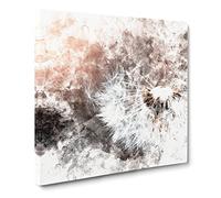 Floating Dandelion Seeds Watercolour Canvas Print | Gallery Wrapped 30mm Frame Wall Art | 14x14 inches | Ready to Hang | Modern Picture | Living Room Bedroom Lounge Office