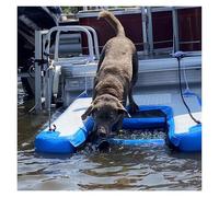 Floating Dog Boat Ladder, High Visibility PVC Dogs Water Ramp for Pool, Waterproofing Inflatable Pet Dock Platform for Coasts Lakes River (One Color 3pcs)