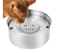Floating Dog Bowl, Pet Water Drinkers, 3L Stainless Steel Bowls with Rust-Proof Material, Non-Tip Bowl with Anti-Skid Base, Dog Feeding Bowls for Small Medium, Portable Hydration Dish for Home