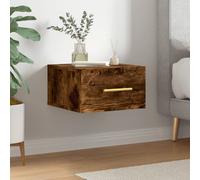 vidaXL Wall-mounted Bedside Cabinet Smoked Oak 35x35x20 cm