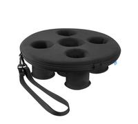 Floating Drink Holder, Drink Float with 5 Holes for Hot Tub, Black Floating Tray for Pool Parties Beach Spa, 15.35 x 15.35 x 5.31 inch Hot Tub Drinks Floaties Pool Accessories