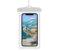 Floating Dry Bag - Secure Smartphone Access for Underwater Photography, High Visibility Orange Trim, 7" Universal Fit + Lanyard Clip, Waterproof Polyvinyl Membrane