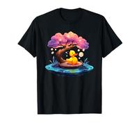Floating Duck Under Cherry Blossom Tree T-Shirt