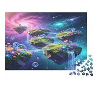 Floating Fantasy Islands 1000 Piece Jigsaw Puzzle Paper for Adults Galaxy Space Scene Puzzle Game for Family Focus Home Decor Relaxing Gift 52x38cm/1000pcs