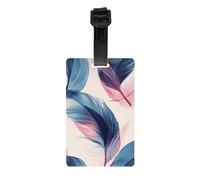 Floating Feathers Printed Anti-Lost Luggage Tags Luggage Tags Suitable for Suitcases Backpacks and Golf Bags