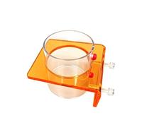 Floating Feeding Ring - Luminous Fish Station, Small Square Ring with Suction Cup, Acrylic Food Guard, Prevents Messy Spreading, for Beginner Aquarists Home Apartment Office