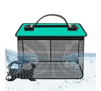 Floating Fish Basket, Large Capacity Bait Holder, 40x30cm Foldable Live Fish Cage, Nylon Mesh Material Quick Drying Net, Sturdy Portable Fishing Accessory, Lakes Rivers Ponds