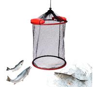 Floating Fish Basket - Quick-Drying Live Fish Net | Folding Floating Fishing Net Holder Quick-Drying Nylon-mesh for Crayfish Minnows Leaches