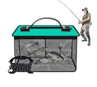 Floating Fish Basket, Quick-Drying Material, S/M/L, Collàpsible Fishing Net Storage Cage, Foldable Fishing Holder, Multi Purpose, For Lakes And River
