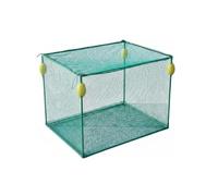 Floating Fish Cage, Plastic Coated Steel Frame Live Fish Basket with Zipper Top(70.9x70.9x47.2in)