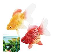 Floating Fishes - Artificial Aquarium Goldfishes, Orange Floating Ornament, Decorative Aquarium Toys | Realistic Drifting Motion For Tank Office Home Family Colleagues Friends Tabletop Display