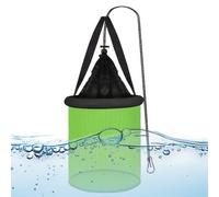 Floating Fishing Basket, Floating Fish Basket, Foldable Fishing Net, Portable Nylon-mesh Fish Bait Storage Cage, Live Caught Storage Trap For Keeping Crayfish Minnows Leaches, 16.5in/42cm Height