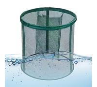 Floating Fishing Basket, Folding Live Fish Trap with Strong Mesh, Portable Storage Net with Easy Carry Handle, Bait Holding Cage for Bass Trout Catfish, Saltwater Freshwater Shore Pier River Use