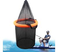Floating Fishing Basket - Live Caught Fine Mesh Drawstring Live Foldable | Fish Basket | Portable Nylon Mesh Fishing Cage, for Storing Small Fish Crayfish Minnows Líve Bait, Seawater River Boat Pond