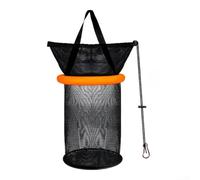 Floating Fishing Basket with Foam Ring Support and 136cm Rope for Stable Suspension in Moving or Still Water During Angling Operations (A-glue)