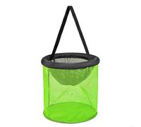 Floating Fishing Net With Nanomesh & Quick-Dry Coating, Foldable Rubberized Fish Basket With Alloy Buckle & 130Cm Rope, EVA Foam Strip For Live Catch Storage (34x25cm/40x35cm, Black+Green)(35cm)
