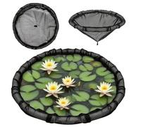 Floating Flora Fish Barrier, Floating Island Planter for Ponds, Pond Baskets with Fine Mesh, Plant Protector Fine Mesh Floating Pond Corral with Lifting Ring, Water Features Pond Decoration (80CM)