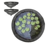 Floating Flora Fish Barrier, Floating Island Planter for Ponds, Water Features Pond Decorations, Plant Protector Fine Mesh Floating Pond Corral with Lifting Ring, Protects Your Floating Plants (60 CM)