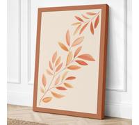 Floating Foliage Botanical Canvas Wall Art Print 18x12 Inch