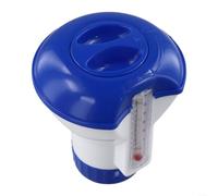Floating for Pool Spa Dispenser 1.5 Inch Tablets Built-in Thermometer | Sturdy plastic material for indoor or outdoor use twist-lock lid prevents spills dual-unit temperature display