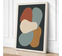 Floating Forms Minimalist Canvas Wall Art Print 24x16 Inch (61 x 41 cm)