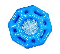 Floating Game Table - Octagonal Multifunctional Interactive, Summer Swim Pool Card Game Table, Inflatable Water Poker Board Aquatic Boardgame Deck Mat | Buoyant Splash Amusement Station For Water Park