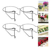 Floating Garden Railing Planter Shelf,Balcony Planters Railing Hanging,Plant Traps for Pots on Railing, Over the Rail Flower Pot Holder Hanger,Railing Planters Plant Clip (Size : 4pcs)
