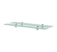vidaXL Floating Shelves 2 pcs Glass 70x20 cm 8 mm