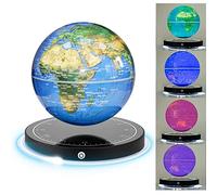 Floating Globe, Magnetic Levitating Globe with LED Light, 360° Rotating Geographic Globe World Map for Home Office Decor, Cool Tech Gift for Kids, Teacher, Husband, Colleague..