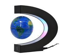 Floating Globe With LED Lights, SUCCEASY C Shape Anti Gravity Magnetic Levitation Rotating World Map With switch for Gift Home Office Desk Decoration