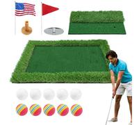 Floating Golf Green - 90 × 60 cm Eva Pool Mat with 2 Flags and 10 Balls, Ideal for Putt and Tortoiseshell Training in the Garden and Pool
