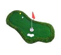 Floating Golf Practice Mat with Hole Cup and Flag for Pool Water Sports 65X120cm EVA Base Simulated Grass Portable Golf Green