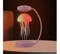 Floating Gradient Jellyfish Lamp Magnetic Levitating Night Light 360° Spinning in The Air Freely Decorative Lamps for Home Office