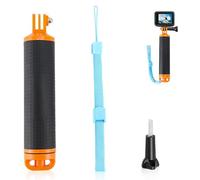 Floating Hand Grip for Action Cameras - Waterproof Handle Grip Compatible with EK7000/Brave 4/Brave 7 LE/Gopro Hero 12/11/10/9/Max/DJI Osmo Action, Anti-Slip Floating Stick for Water Sports
